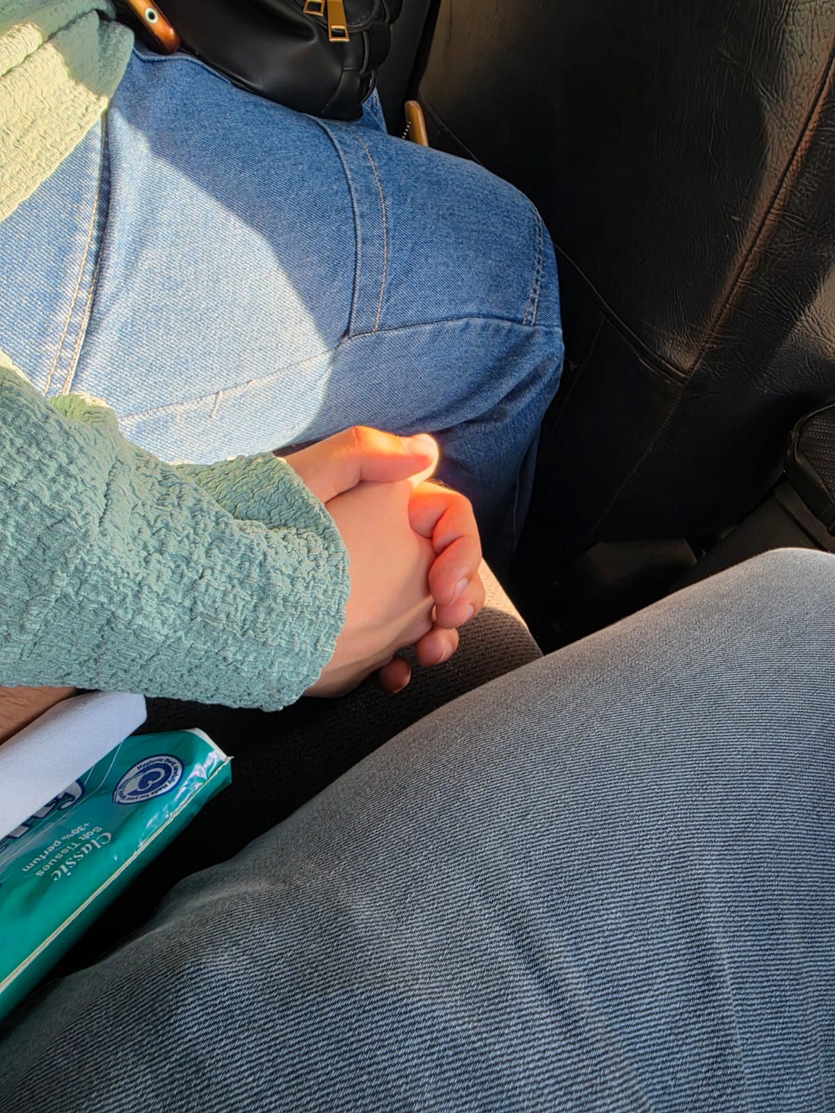 Touqa and Mohamed holding hands