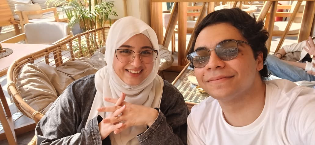 Touqa and Mohamed on their second date